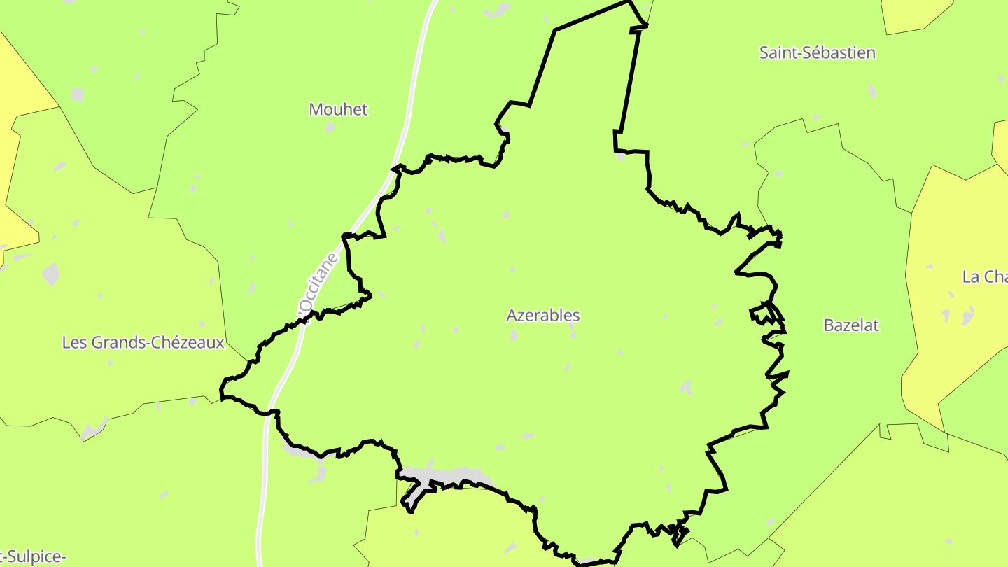 Carte des prix de l'immobilier Azerables