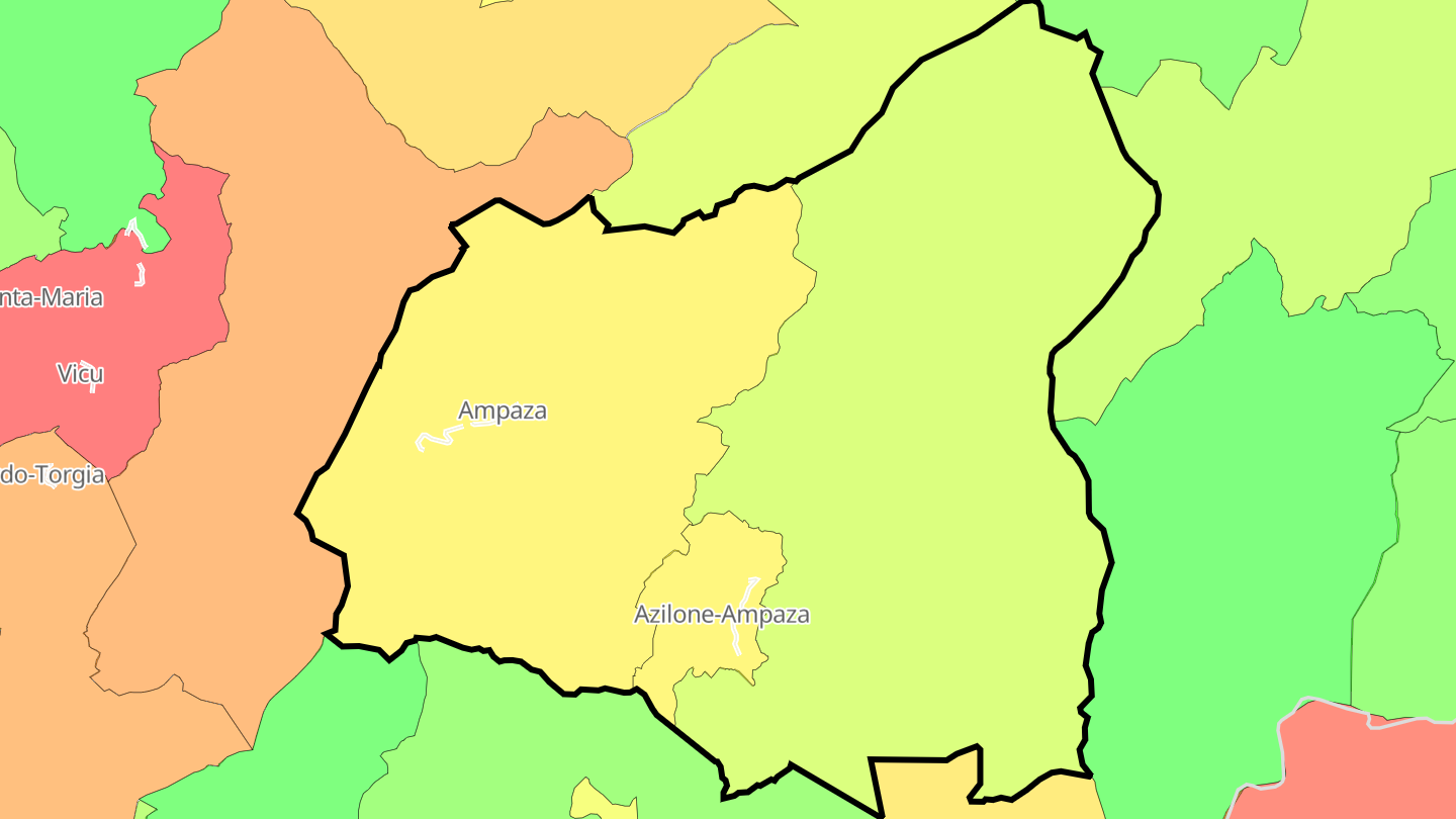 Carte des prix de l'immobilier Azilone-Ampaza