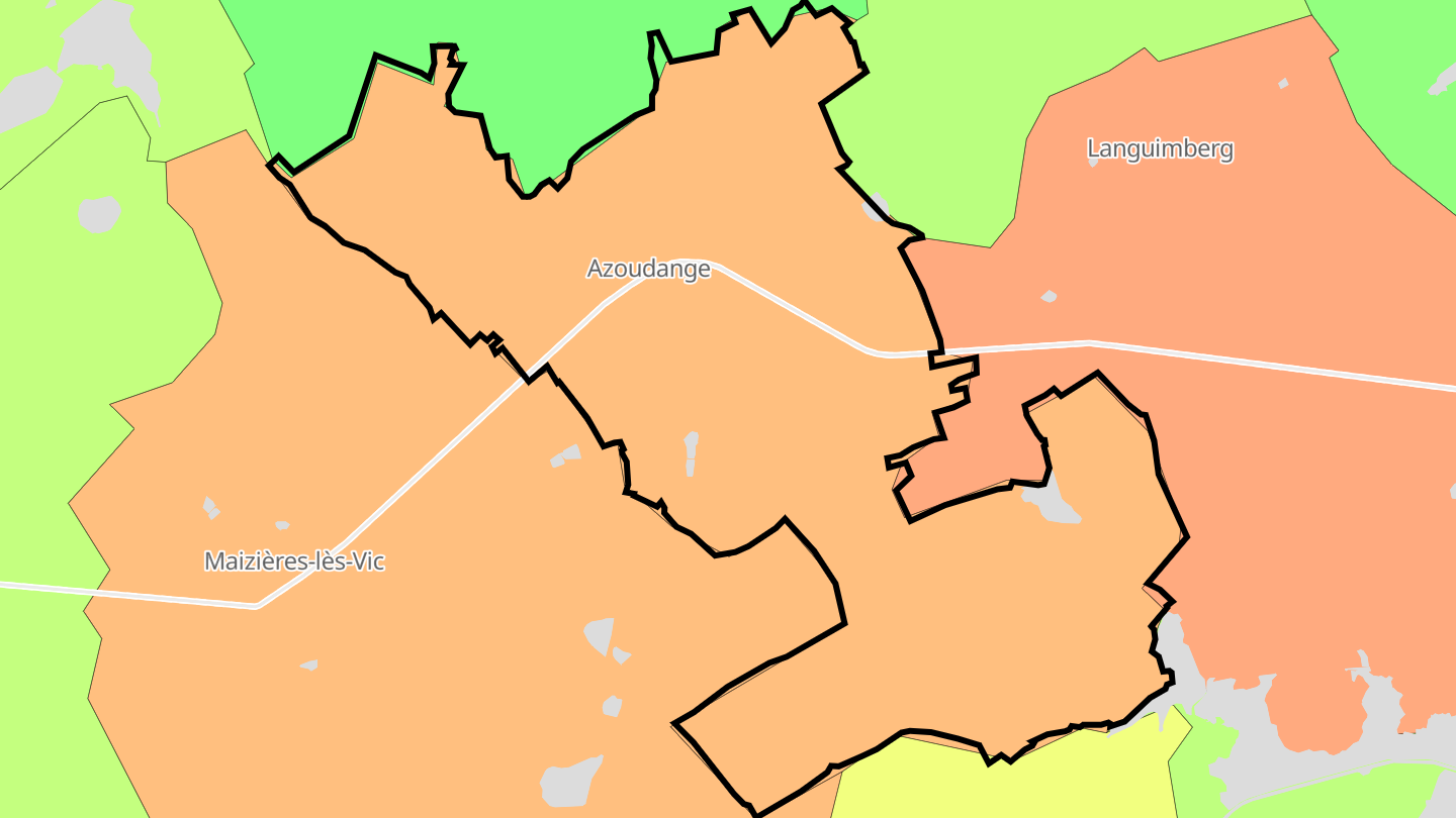 Carte des prix de l'immobilier Azoudange