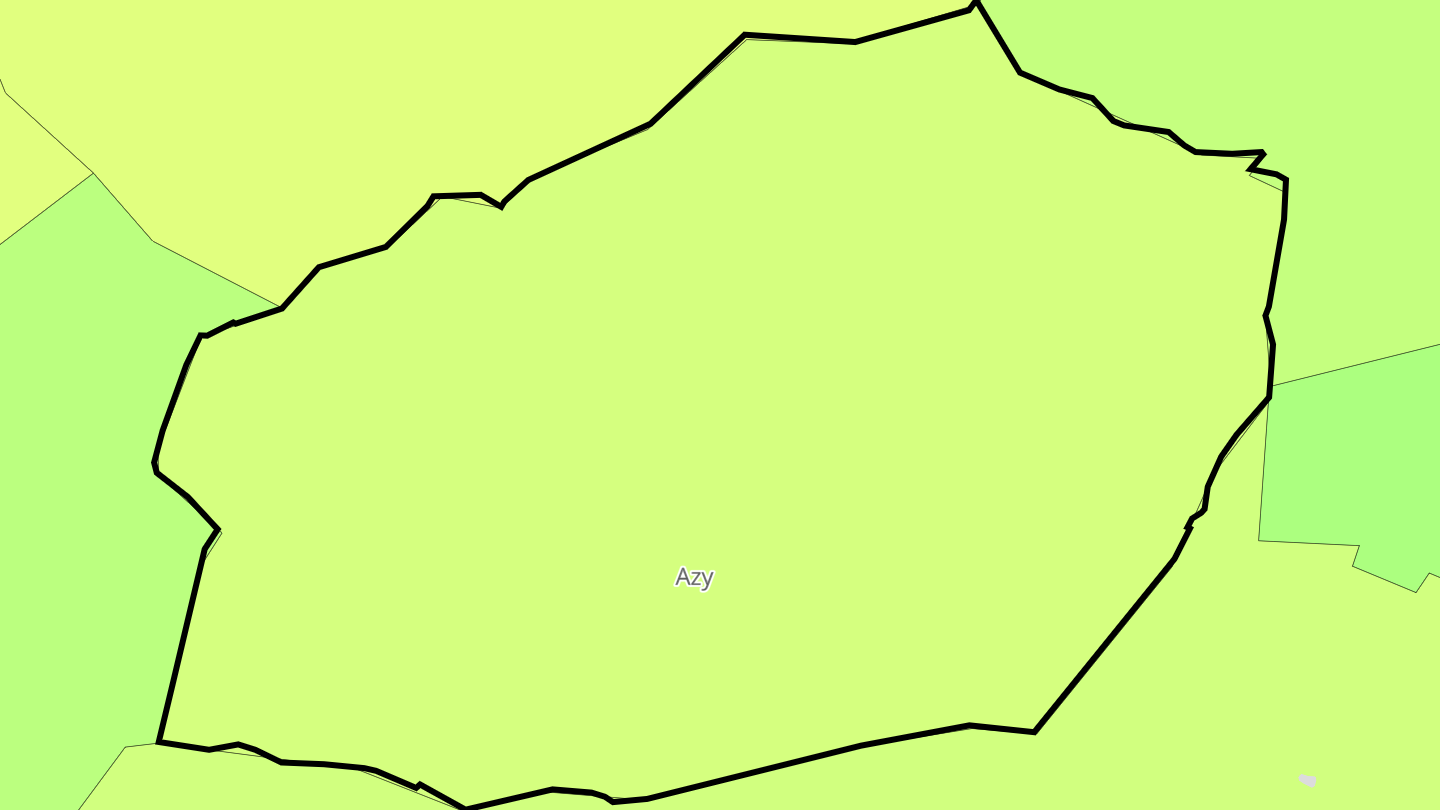 Carte des prix de l'immobilier Azy