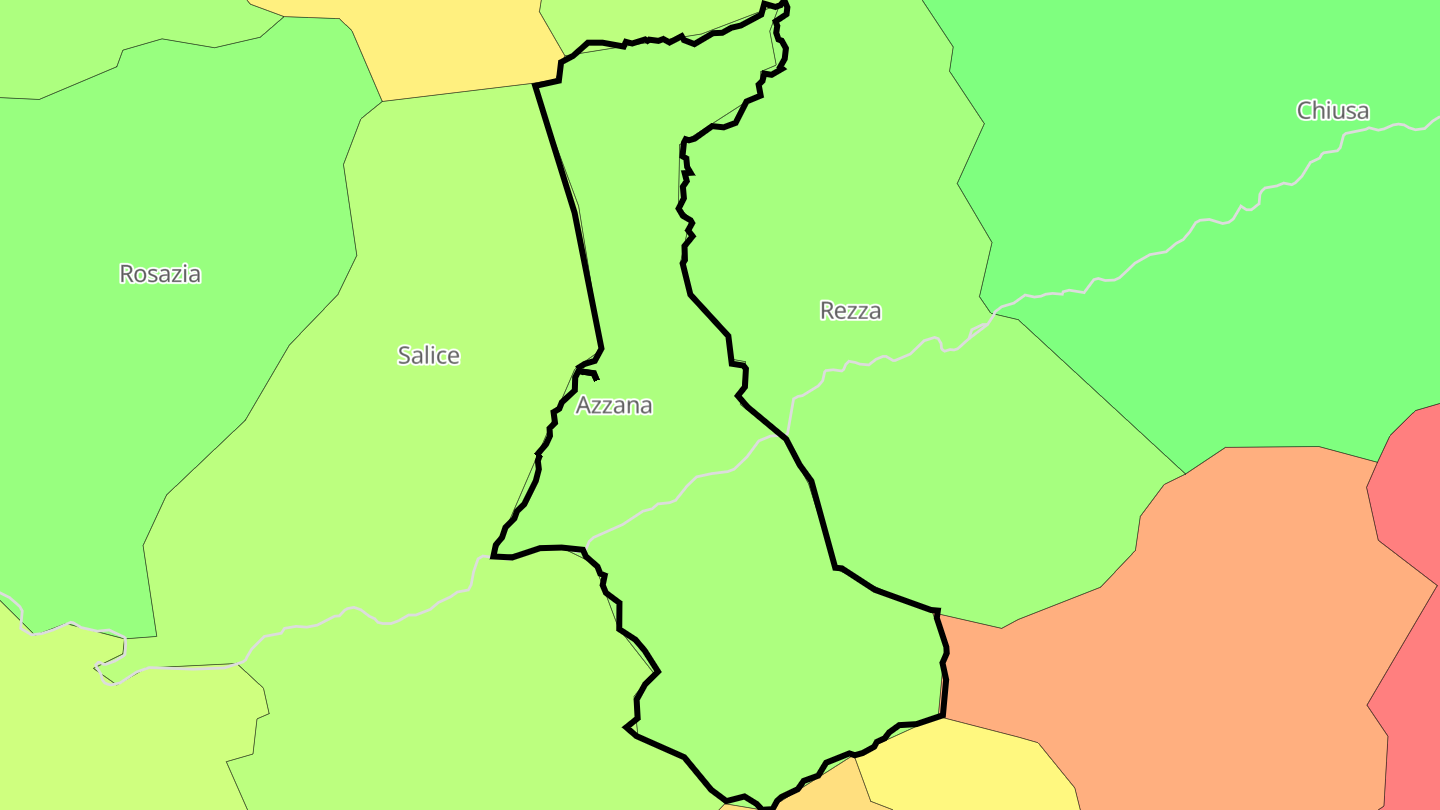 Carte des prix de l'immobilier Azzana