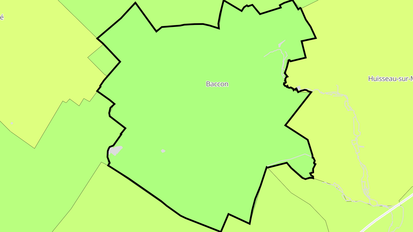 Carte des prix de l'immobilier Baccon