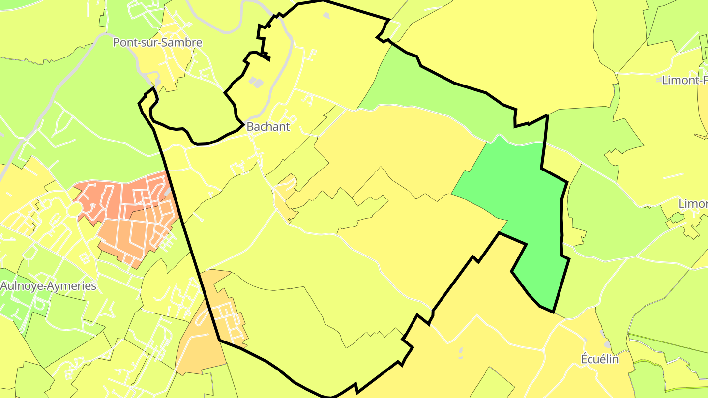 Carte des prix de l'immobilier Bachant