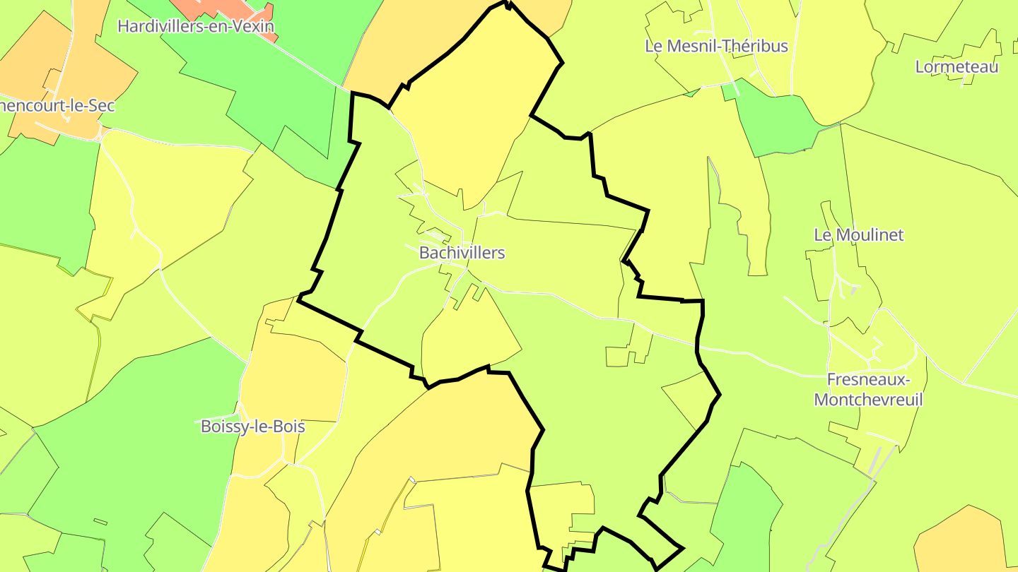 Carte des prix de l'immobilier Bachivillers
