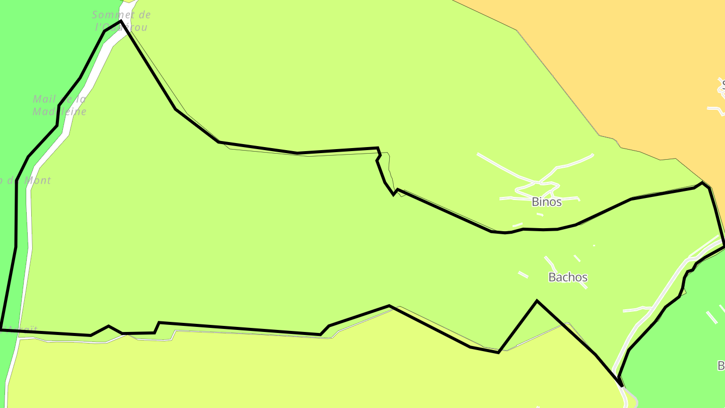 Carte des prix de l'immobilier Bachos