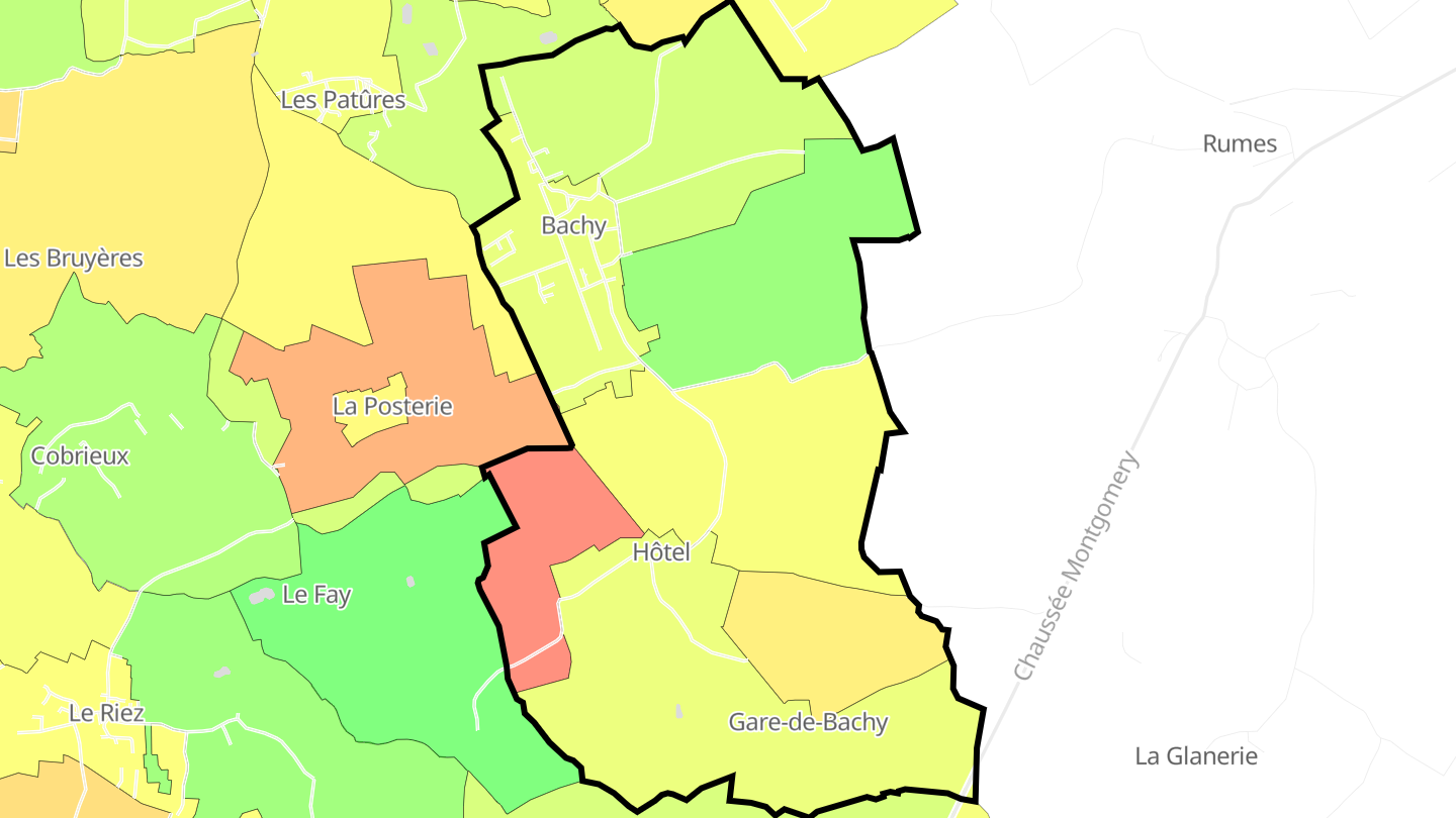 Carte des prix de l'immobilier Bachy