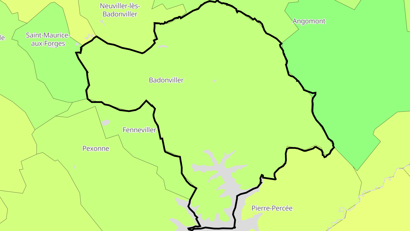 Carte des prix de l'immobilier Badonviller