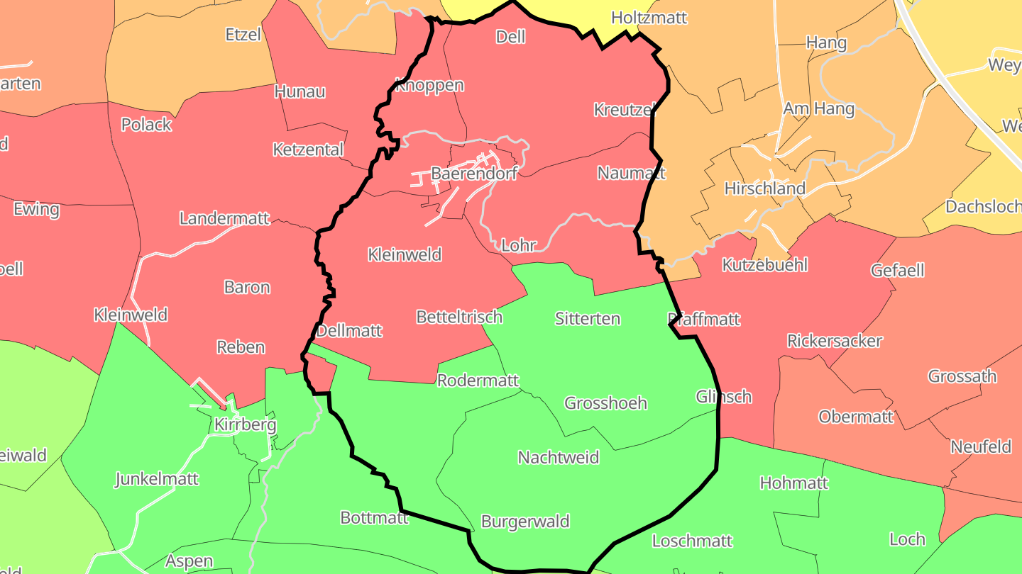 Carte des prix de l'immobilier Baerendorf
