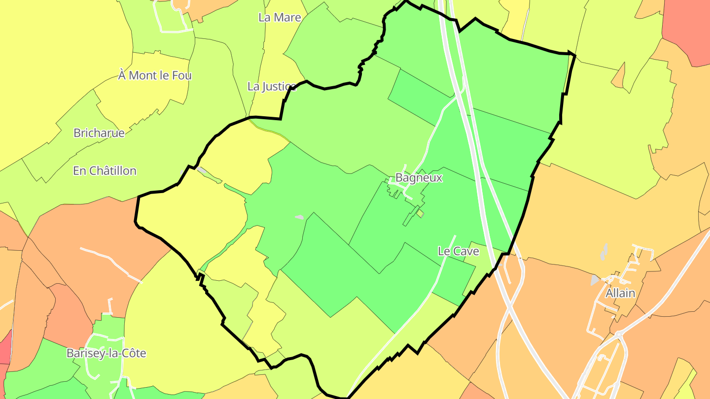 Carte des prix de l'immobilier Bagneux