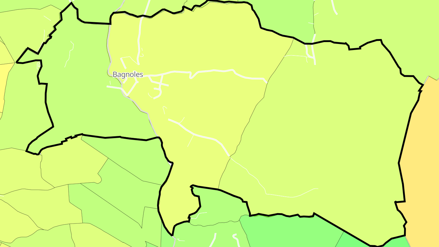 Carte des prix de l'immobilier Bagnoles