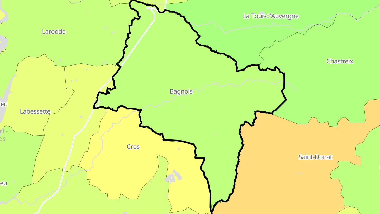 Carte des prix de l'immobilier Bagnols