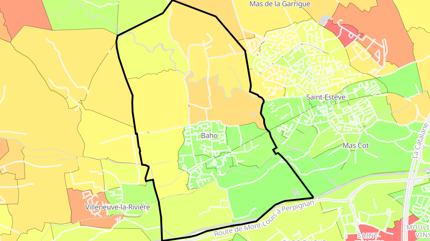 Carte des prix de l'immobilier Baho