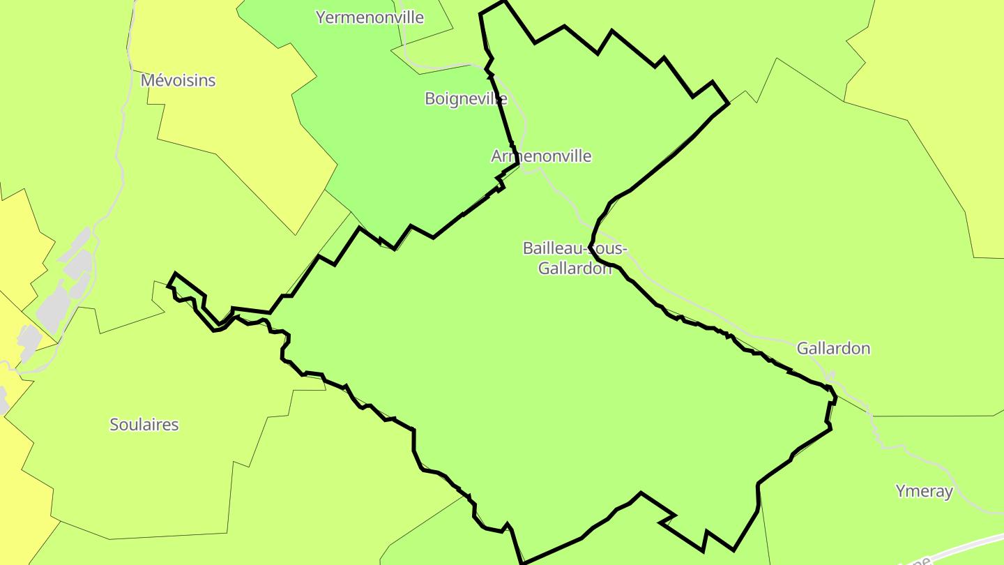 Carte des prix de l'immobilier Bailleau-Armenonville