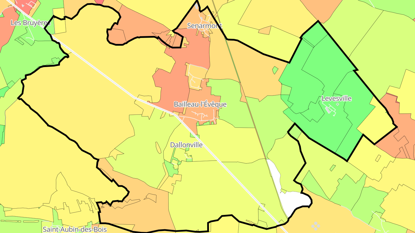 Carte des prix de l'immobilier Bailleau-l'Évêque