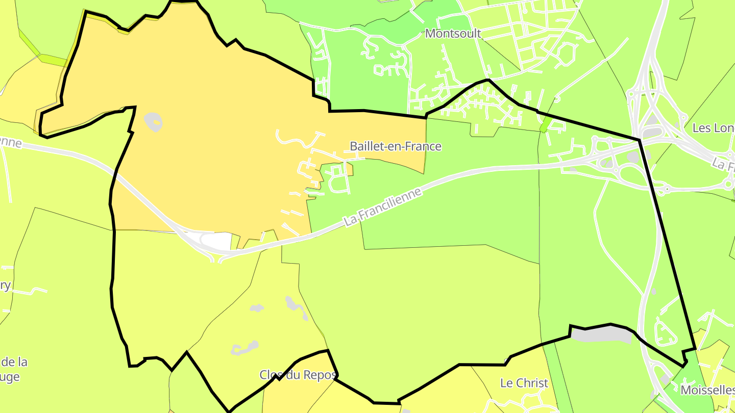 Carte des prix de l'immobilier Baillet-en-France