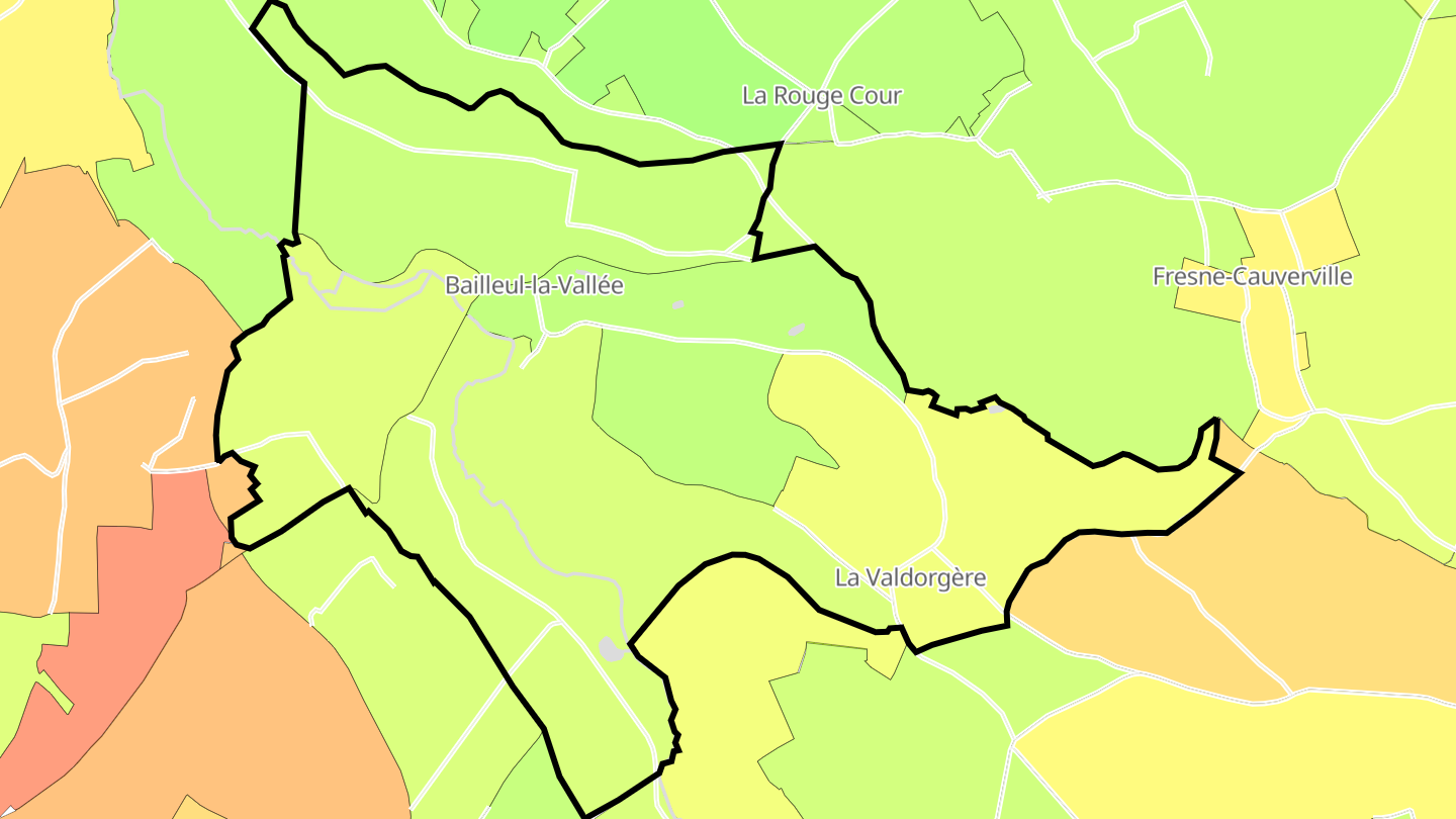 Carte des prix de l'immobilier Bailleul-la-Vallée