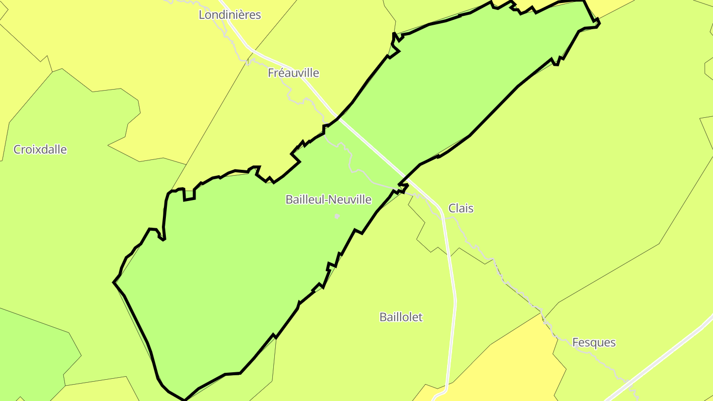 Carte des prix de l'immobilier Bailleul-Neuville