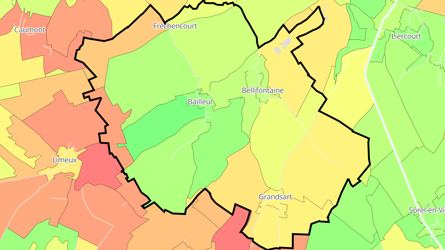 Carte des prix de l'immobilier Bailleul