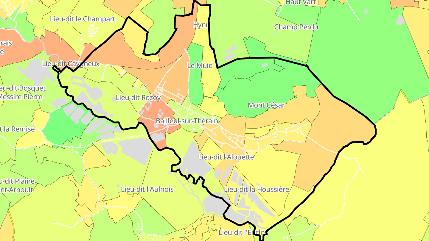 Carte des prix de l'immobilier Bailleul-sur-Thérain