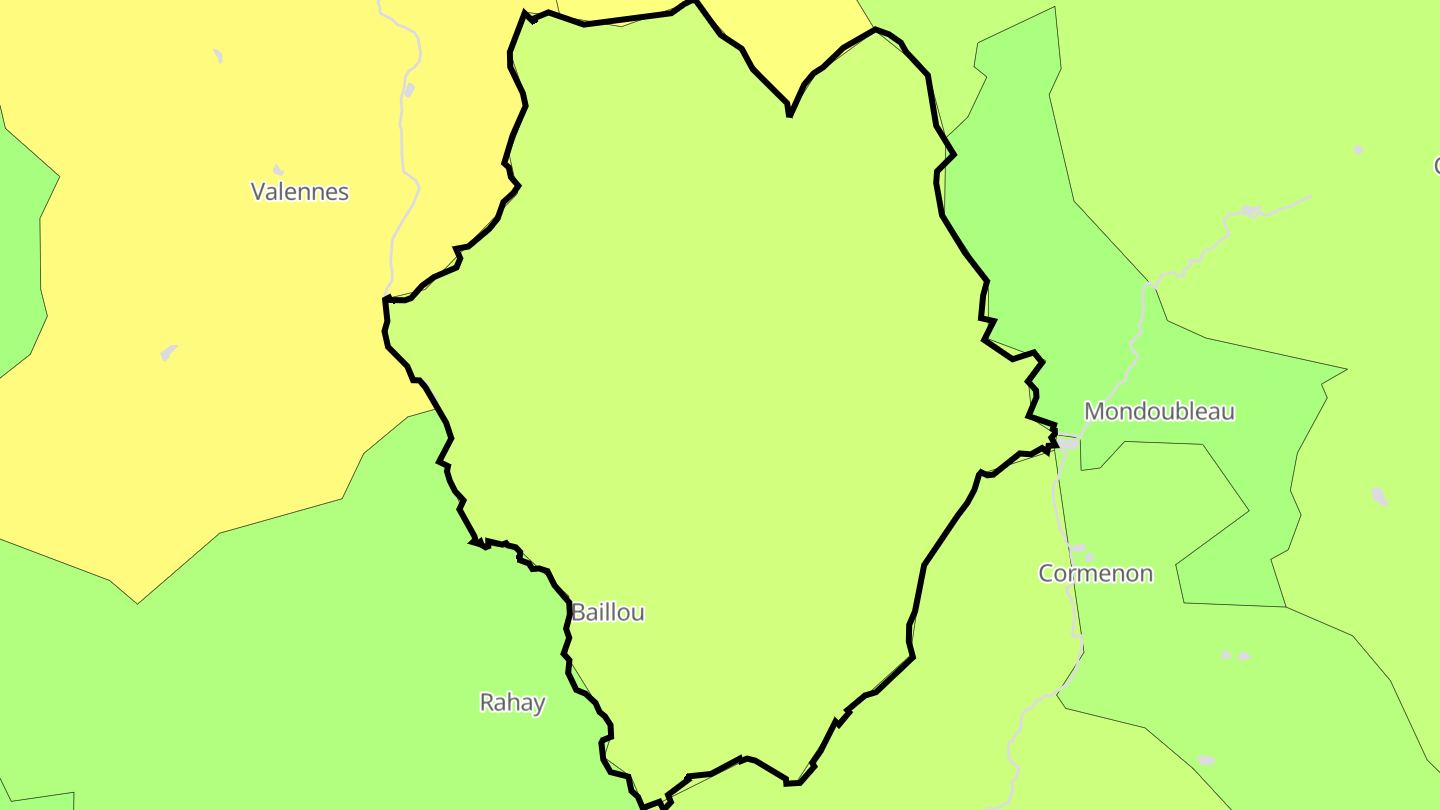 Carte des prix de l'immobilier Baillou