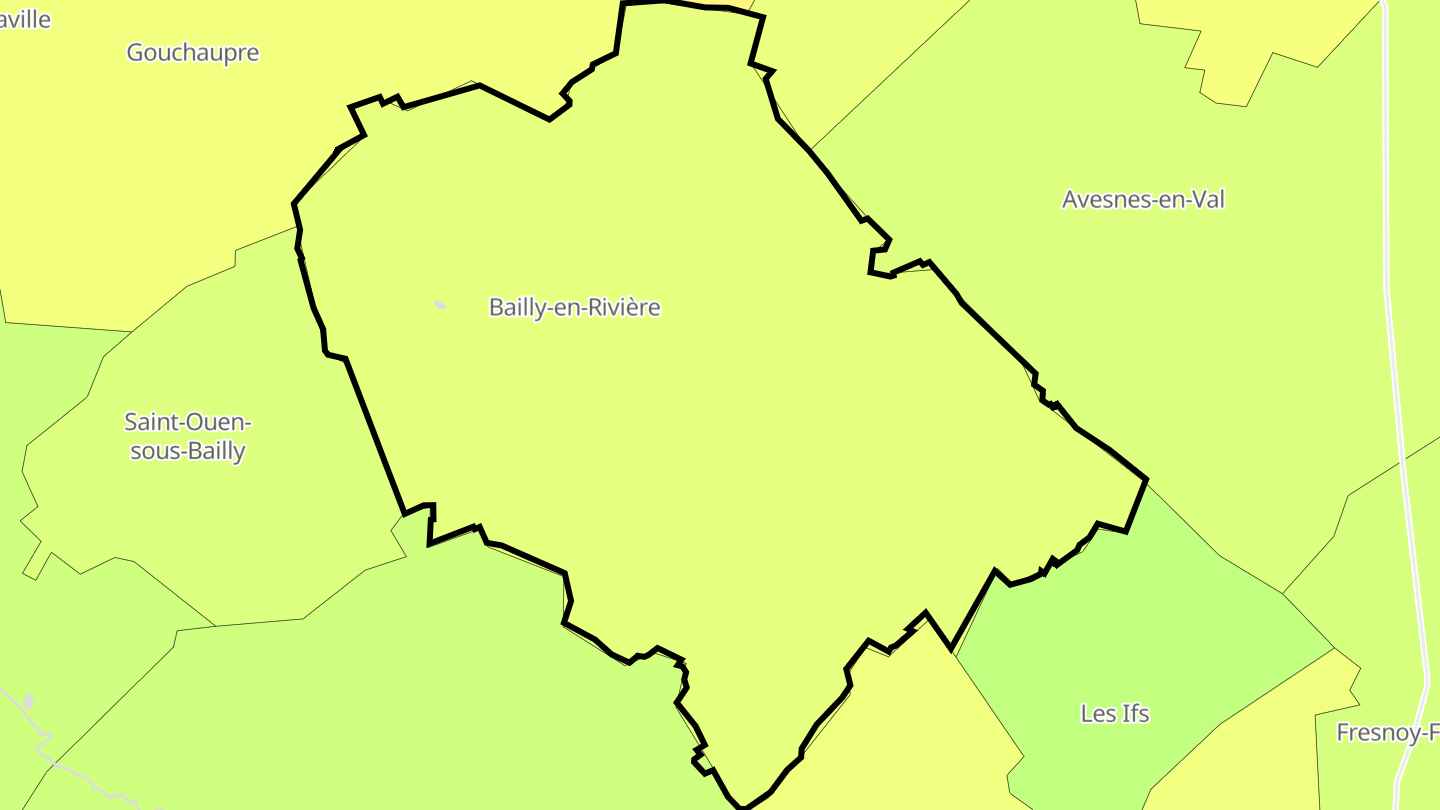 Carte des prix de l'immobilier Bailly-en-Rivière