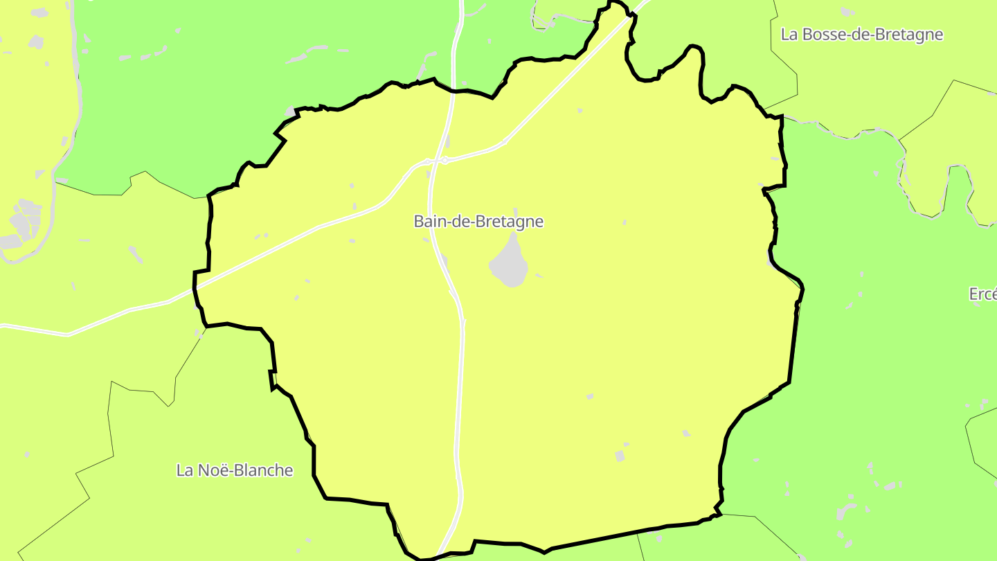 Carte des prix de l'immobilier Bain-de-Bretagne