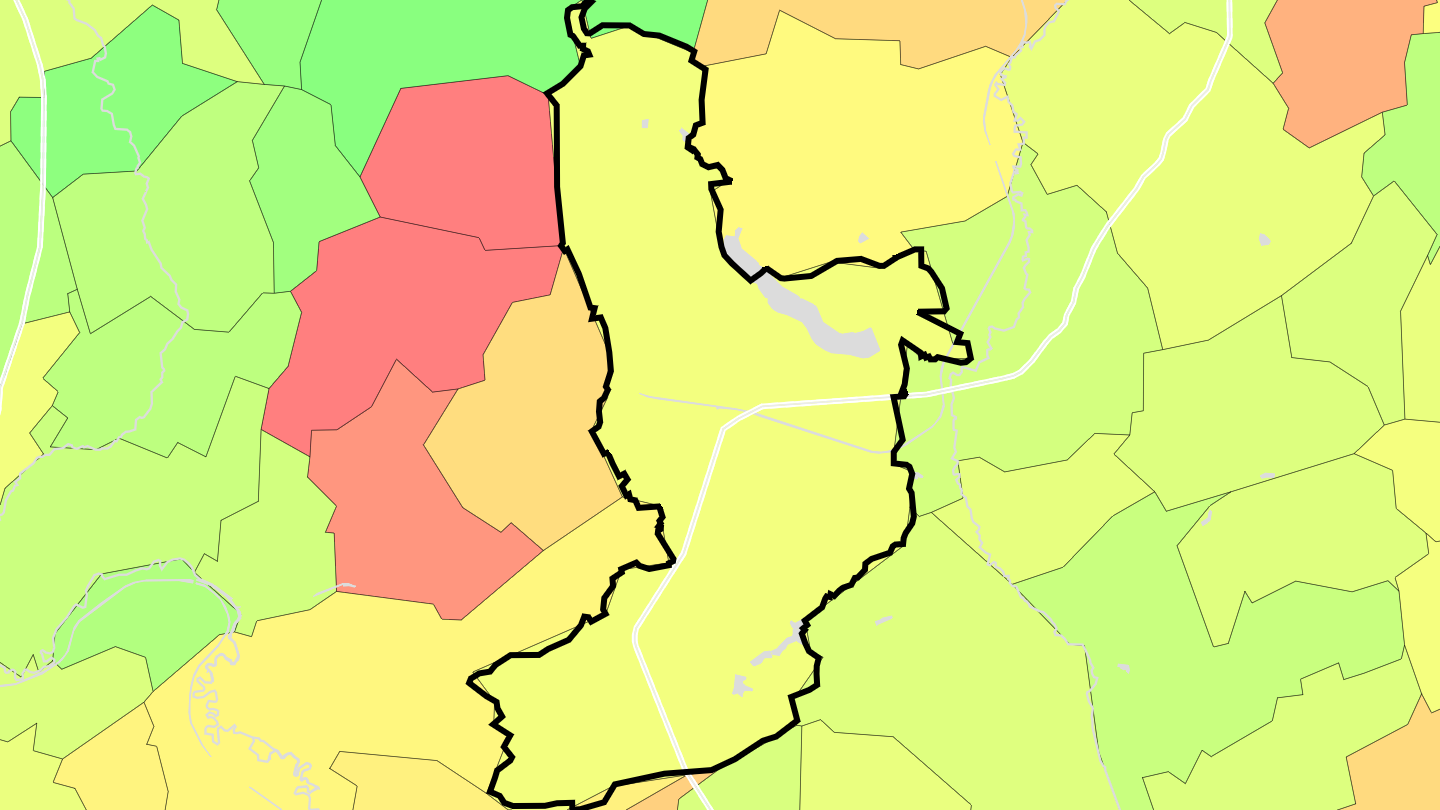 Carte des prix de l'immobilier Bairon et ses environs