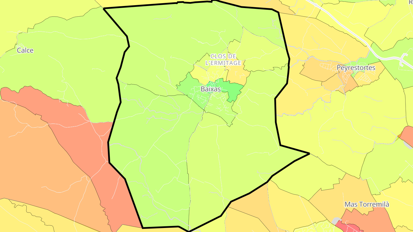 Carte des prix de l'immobilier Baixas