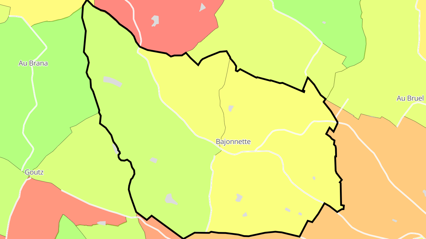 Carte des prix de l'immobilier Bajonnette