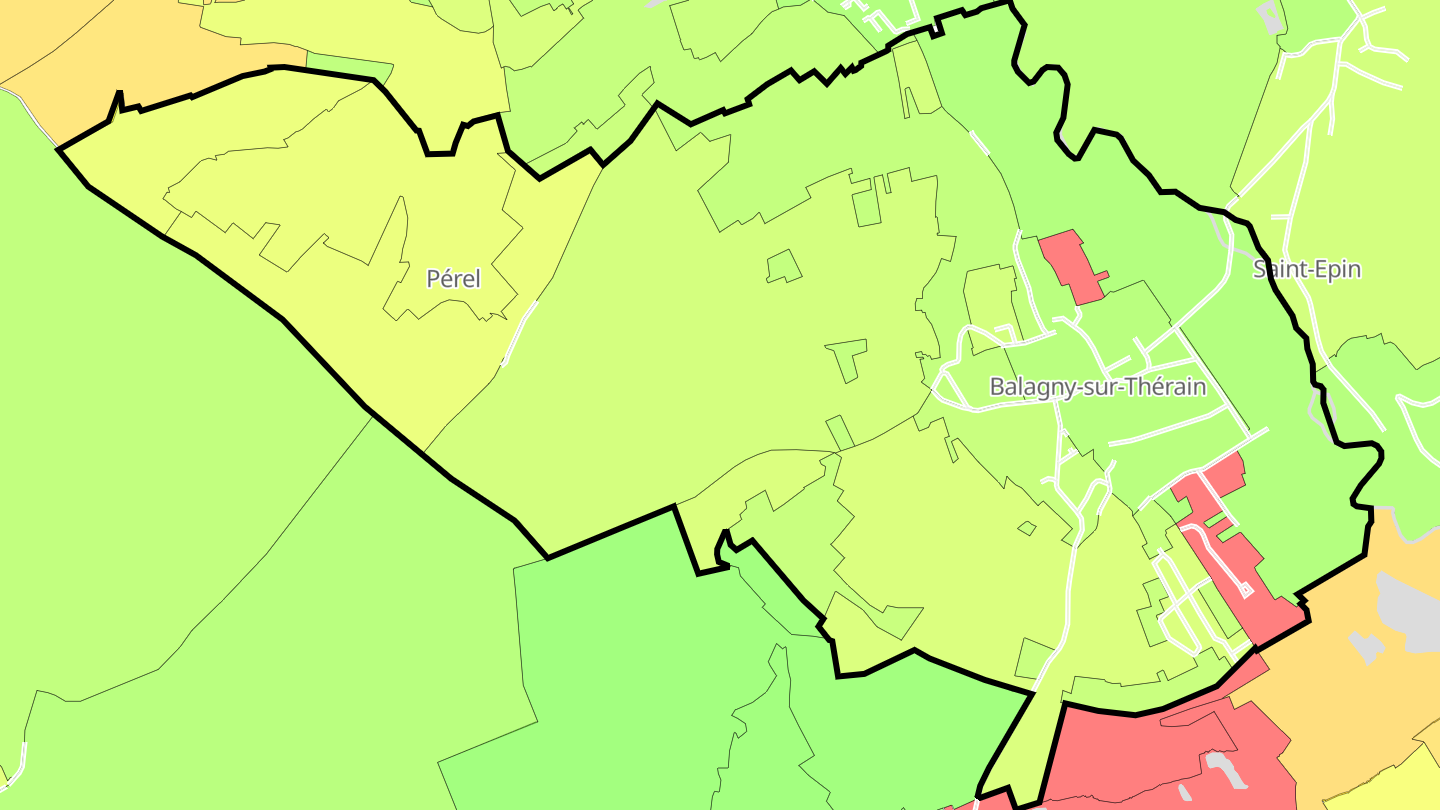 Carte des prix de l'immobilier Balagny-sur-Thérain
