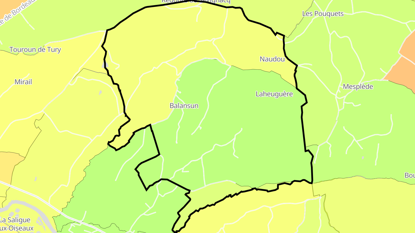 Carte des prix de l'immobilier Balansun
