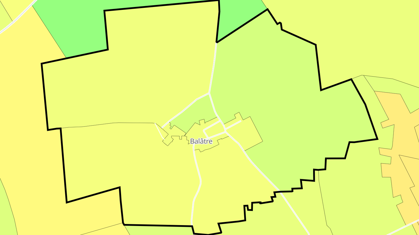 Carte des prix de l'immobilier Balâtre