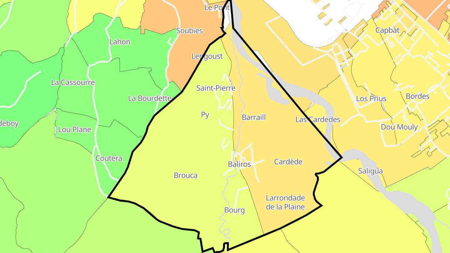 Carte des prix de l'immobilier Baliros