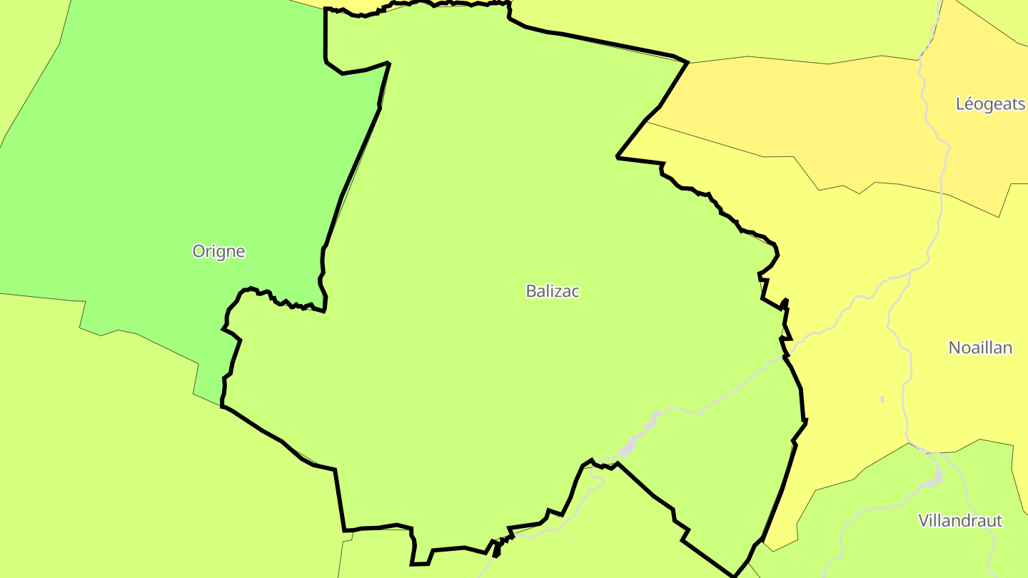 Carte des prix de l'immobilier Balizac