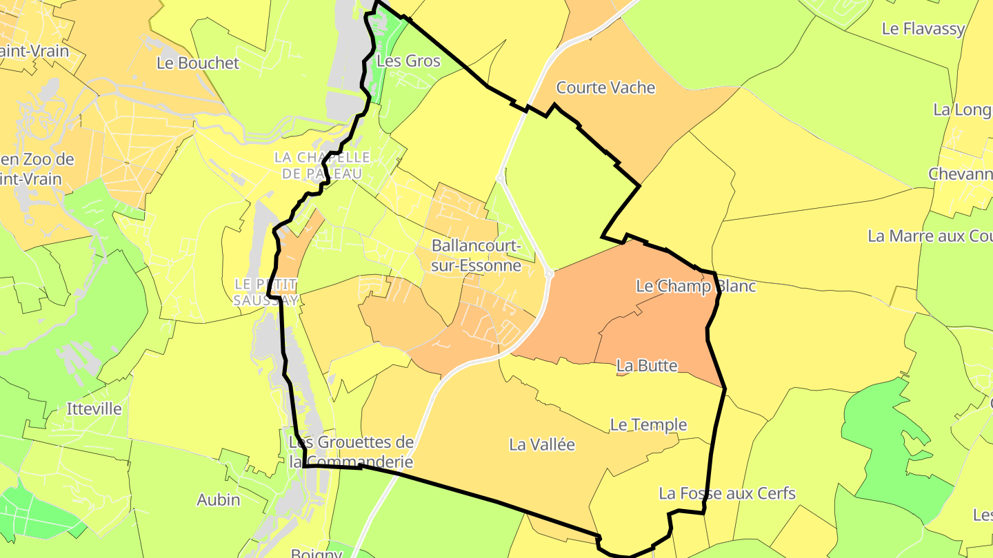Carte des prix de l'immobilier Ballancourt-sur-Essonne