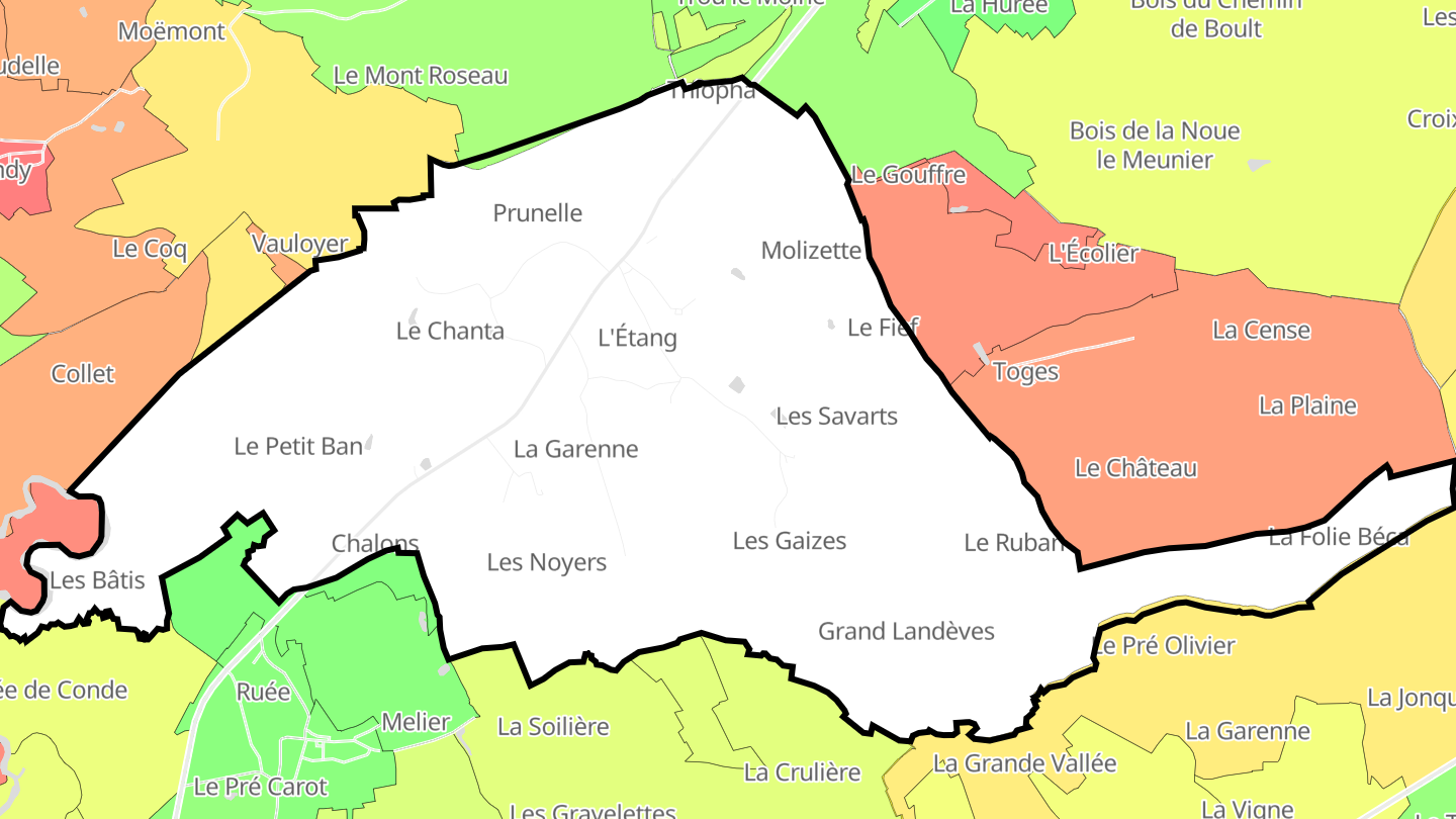 Carte des prix de l'immobilier Ballay
