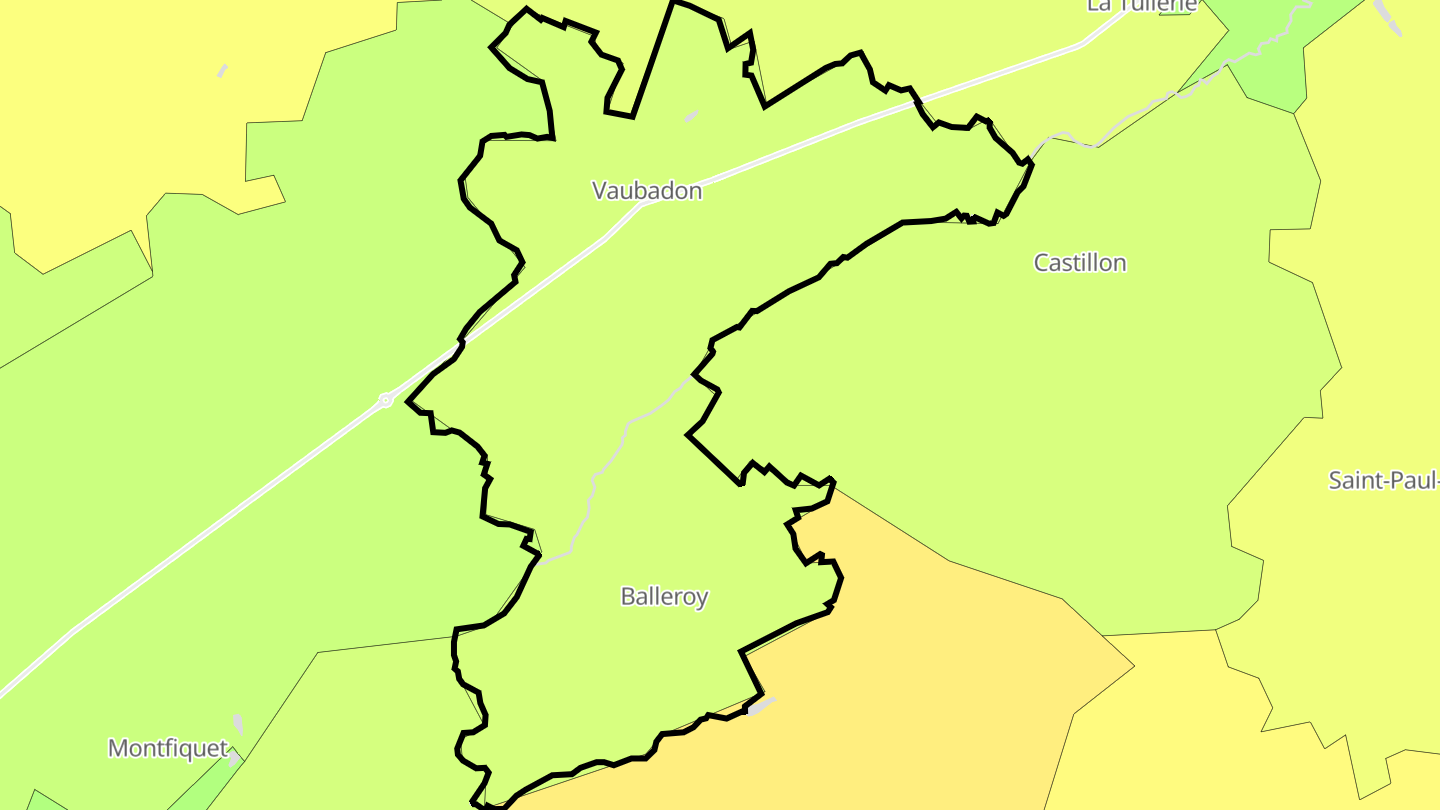 Carte des prix de l'immobilier Balleroy-sur-Drôme