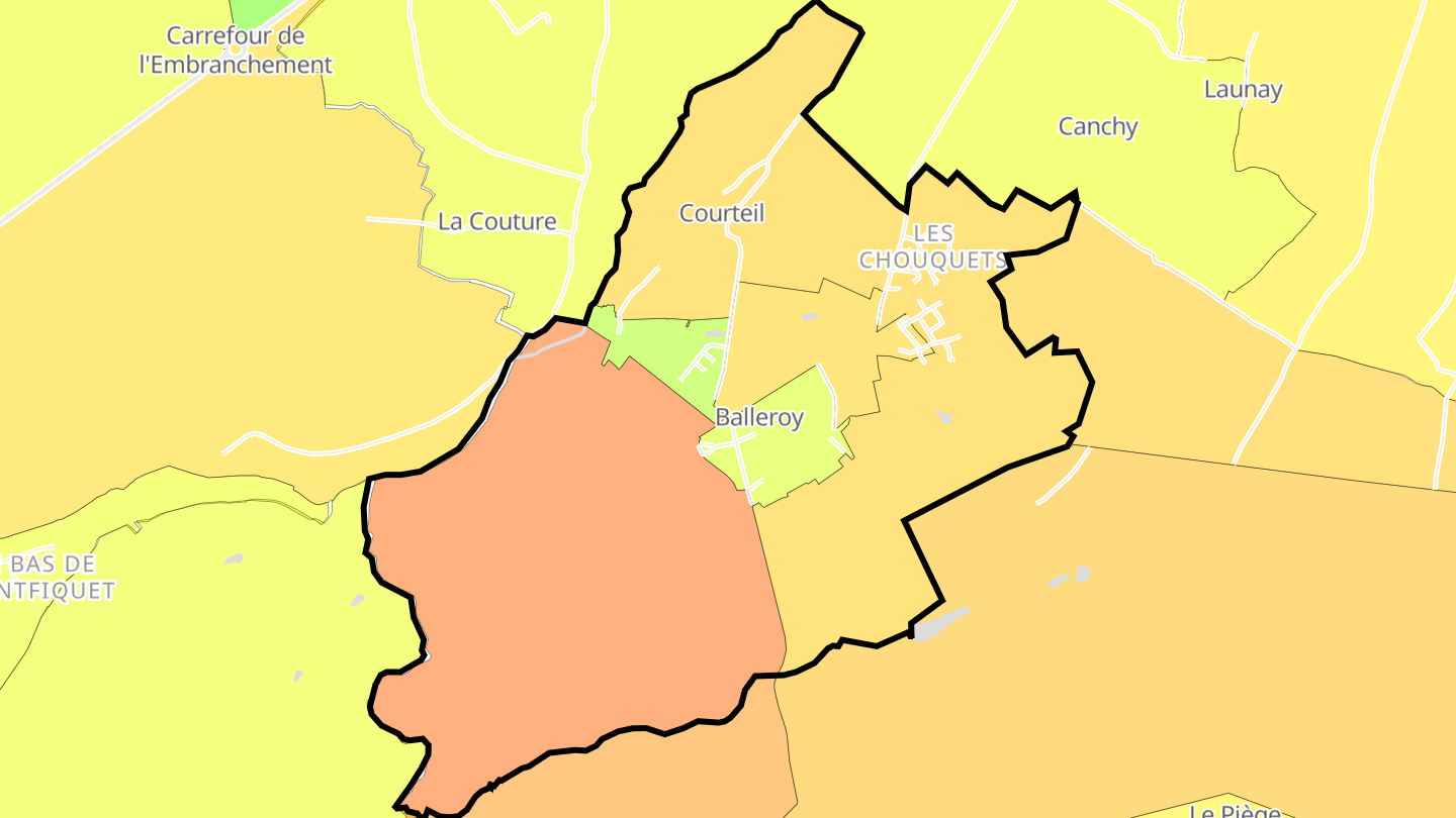 Carte des prix de l'immobilier Balleroy