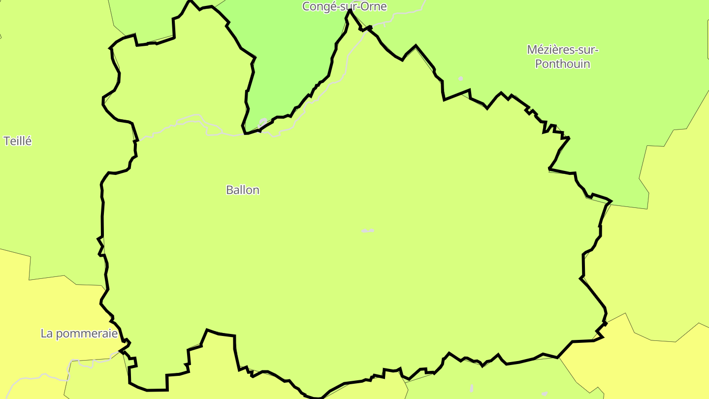 Carte des prix de l'immobilier Ballon-Saint Mars