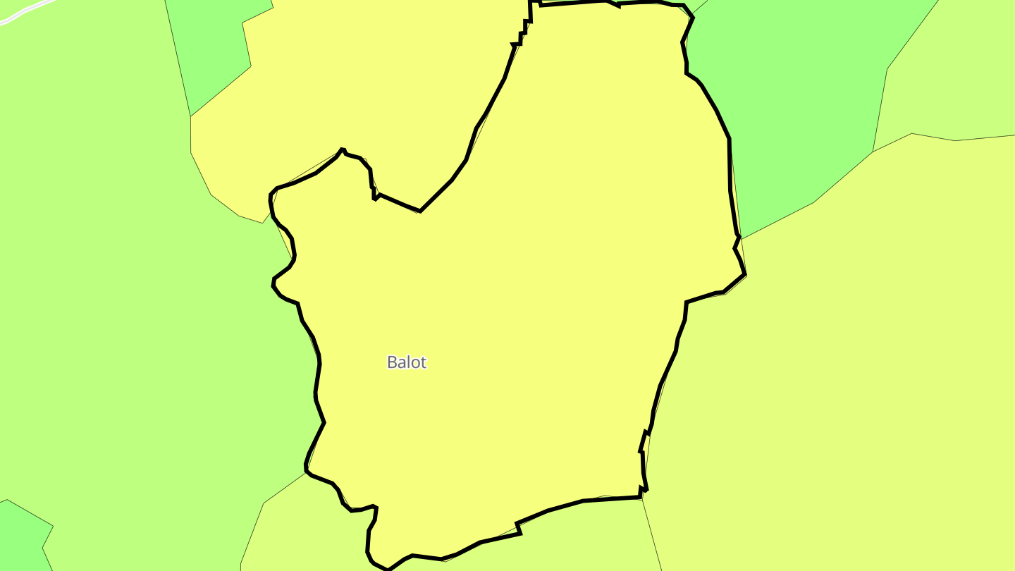 Carte des prix de l'immobilier Balot