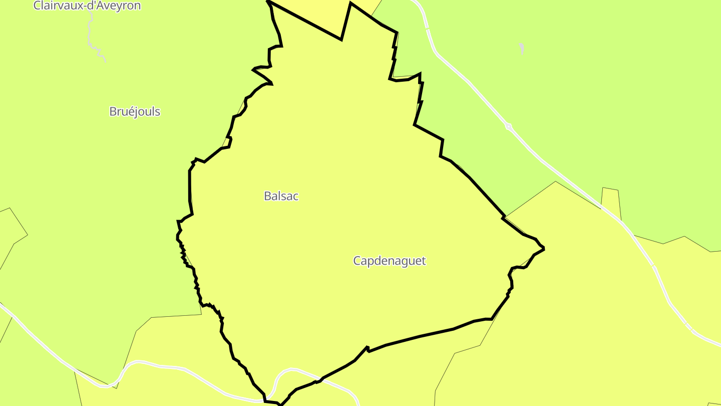 Carte des prix de l'immobilier Balsac