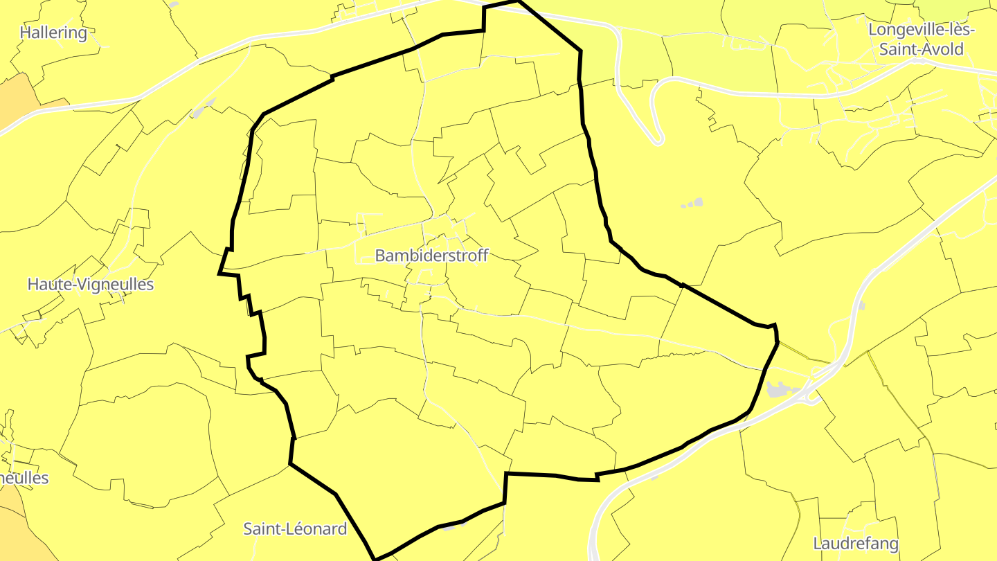 Carte des prix de l'immobilier Bambiderstroff