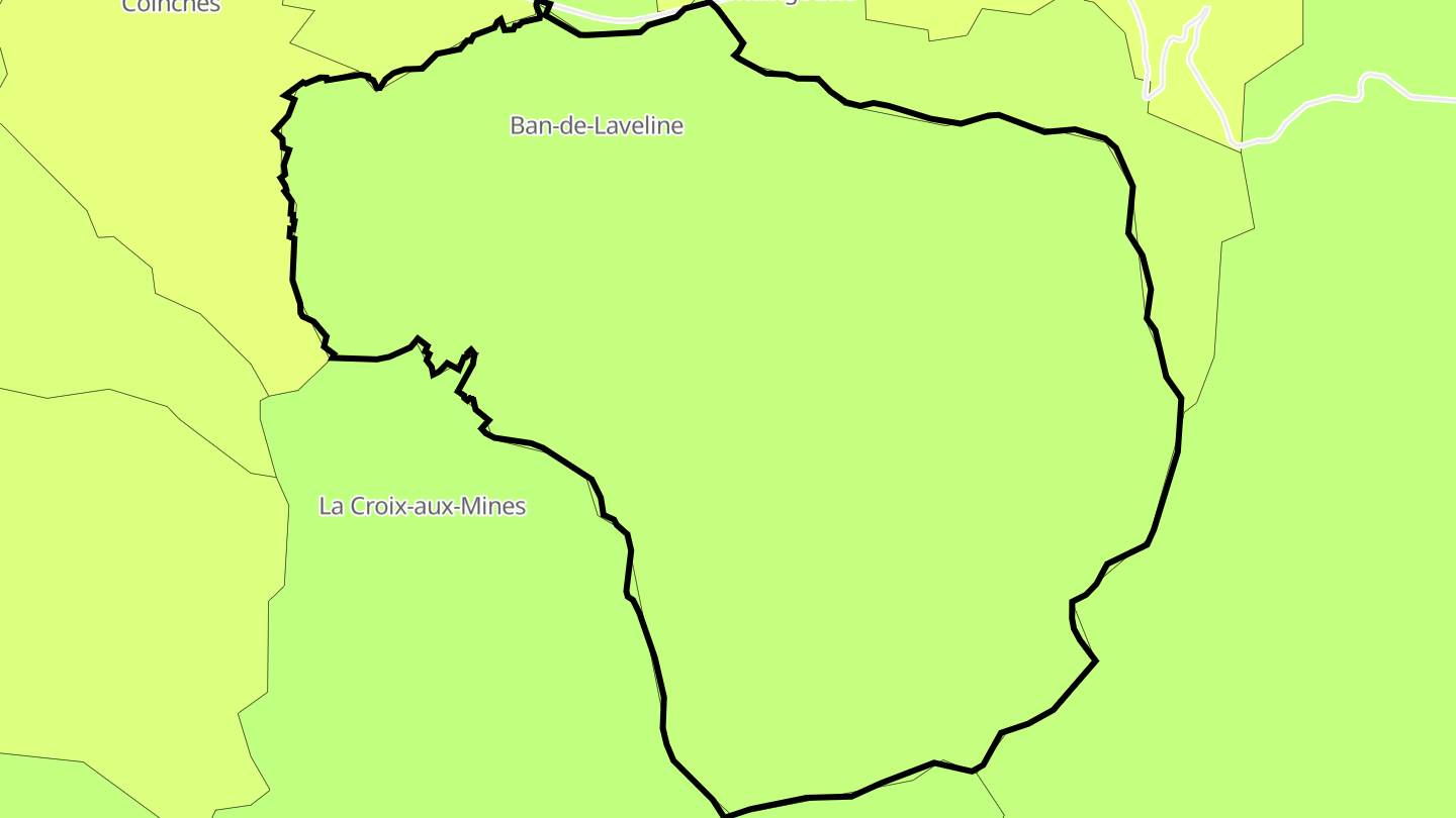 Carte des prix de l'immobilier Ban-de-Laveline