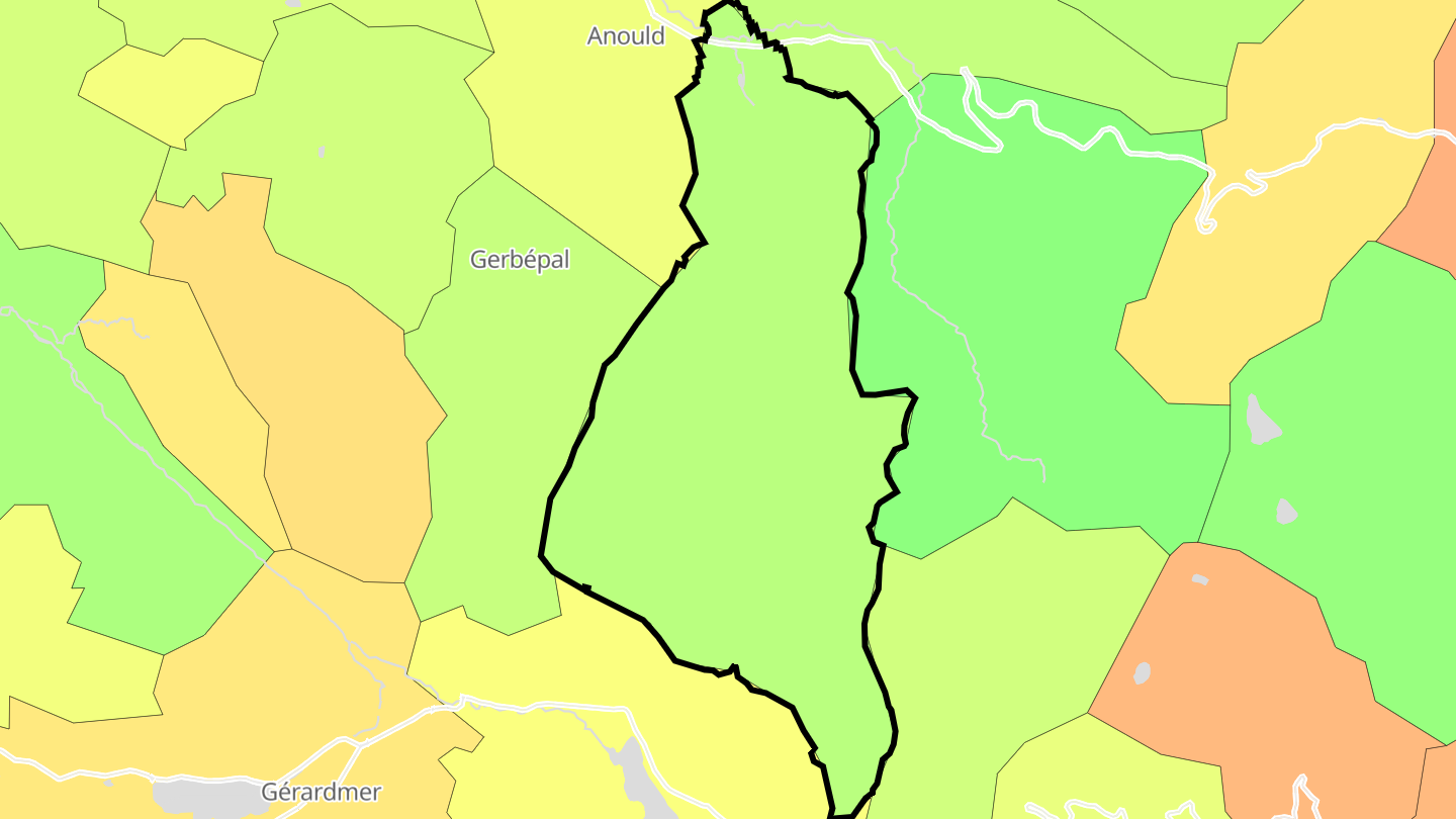 Carte des prix de l'immobilier Ban-sur-Meurthe-Clefcy