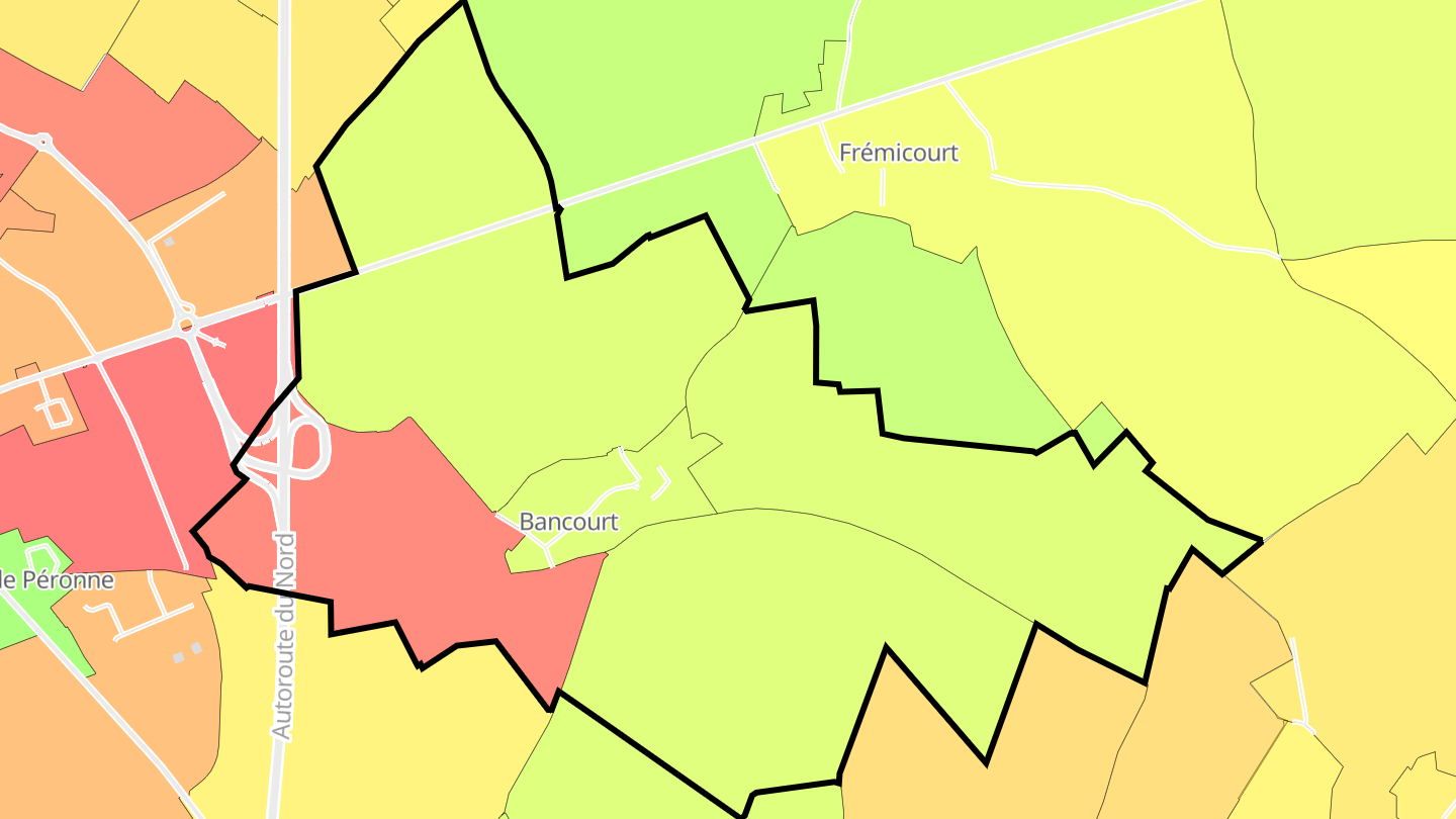 Carte des prix de l'immobilier Bancourt