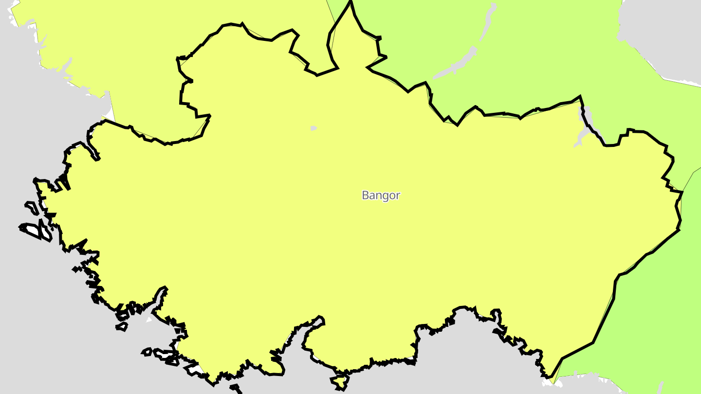 Carte des prix de l'immobilier Bangor