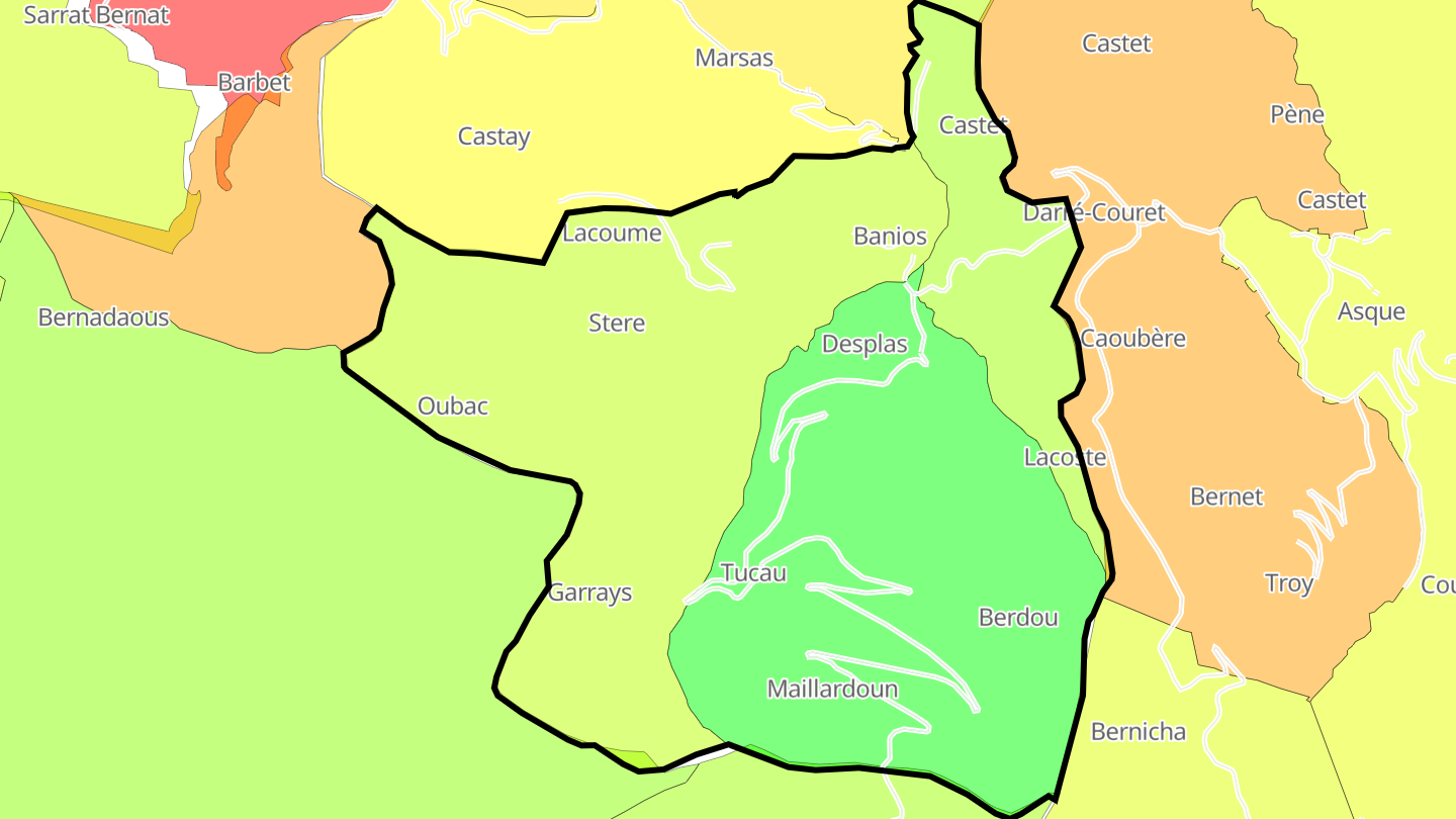 Carte des prix de l'immobilier Banios