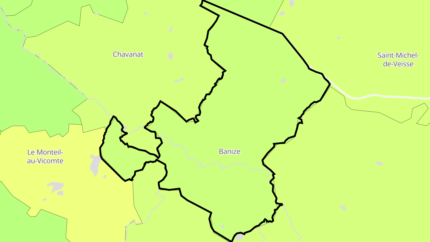 Carte des prix de l'immobilier Banize