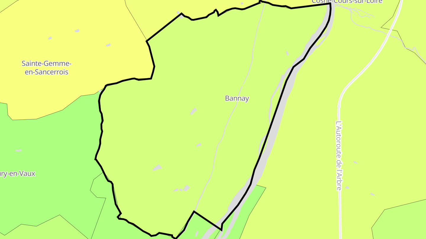 Carte des prix de l'immobilier Bannay