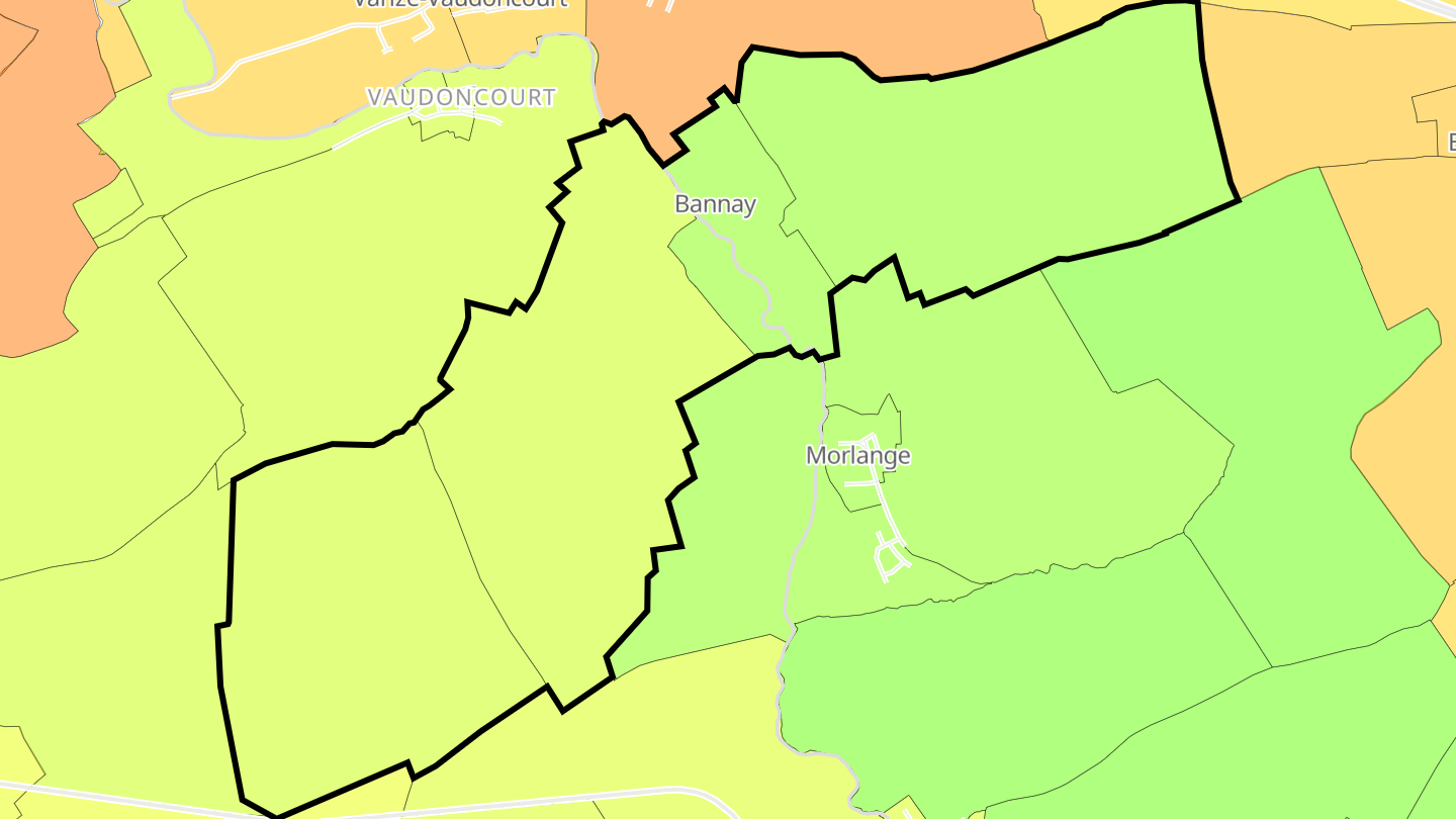 Carte des prix de l'immobilier Bannay